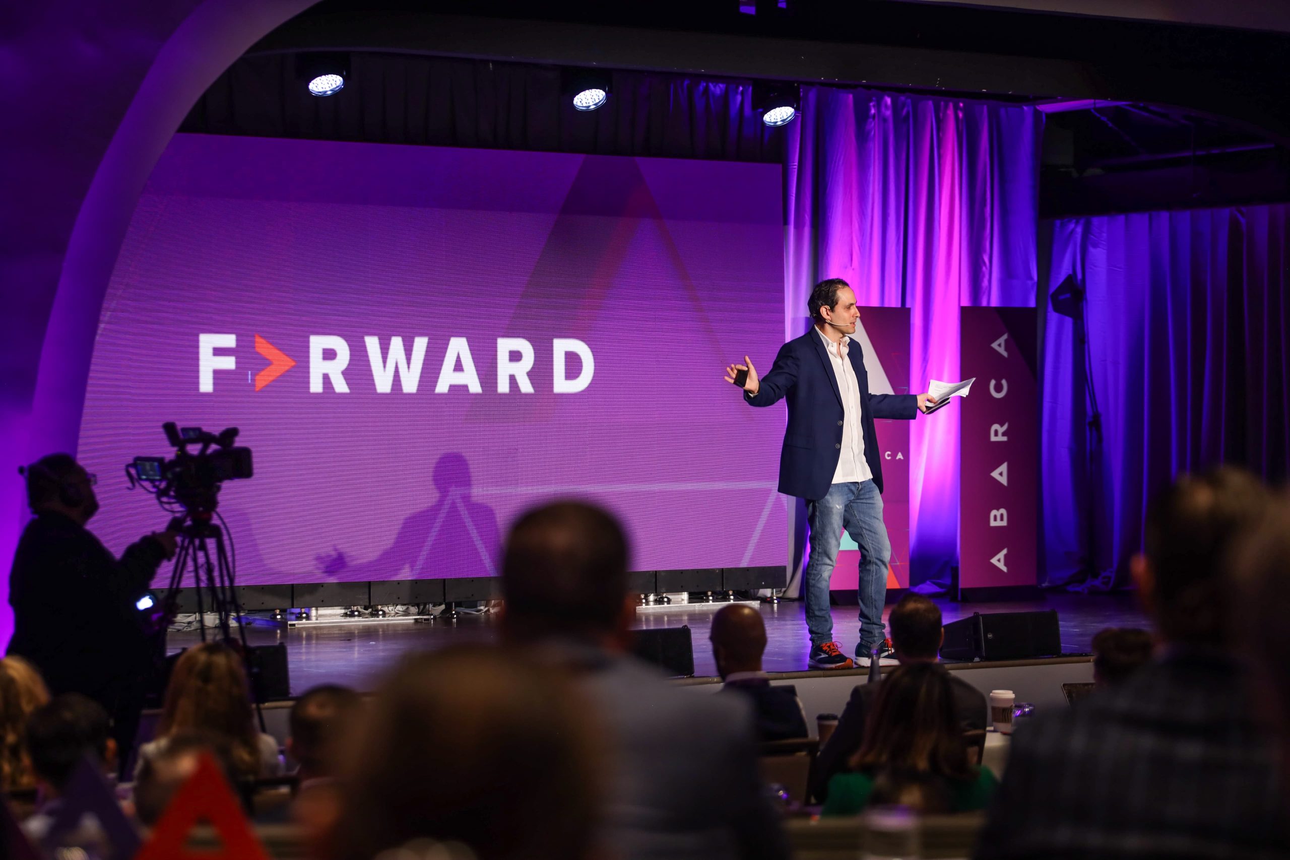 Jason Borschow, Abarca, takes the stage at Abarca Forward 2024.