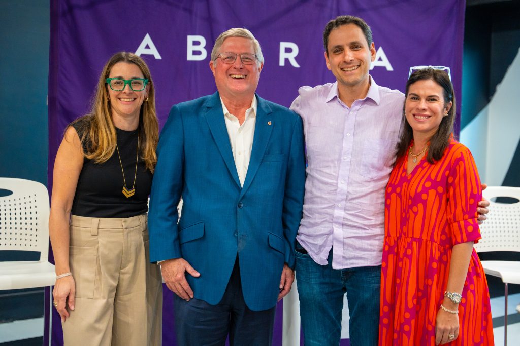 Ignacio Álvarez, CEO of Popular Bank, and Camille Burckhart, CIO, join Mercibel Gonzalez and Jason Borschow during Oasis Connections Season Two at Abarca Health.