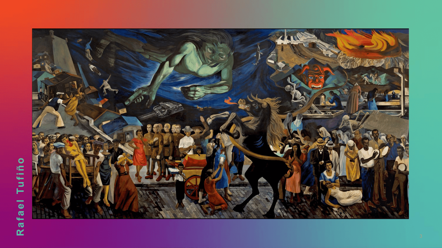 Oasis Art Program mural in Santurce, Puerto Rico” and “Puerto Rican muralism in Santurce - Rafael tufiño